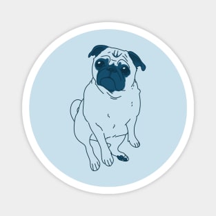 Pug Lump Outline Magnet